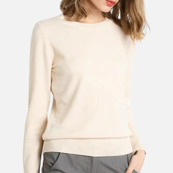 Lauvin | Women’s Merino Wool Sweater – Timeless O-Neck Elegance