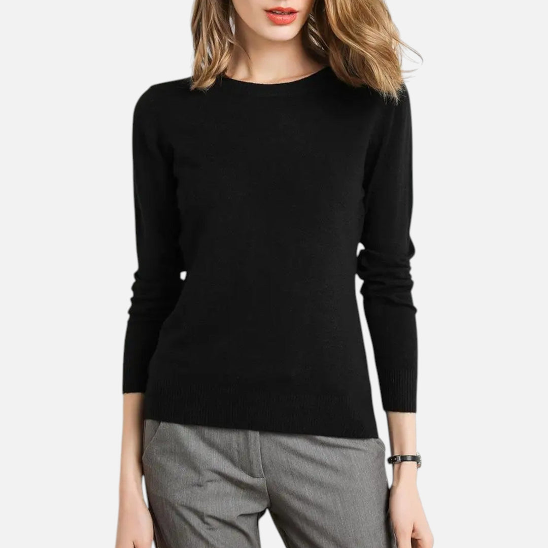 Lauvin | Women’s Merino Wool Sweater – Timeless O-Neck Elegance