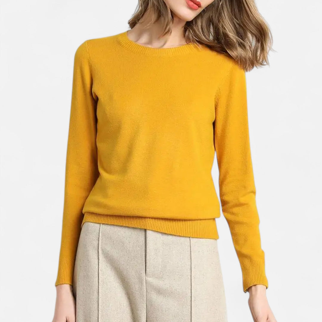 Lauvin | Women’s Merino Wool Sweater – Timeless O-Neck Elegance