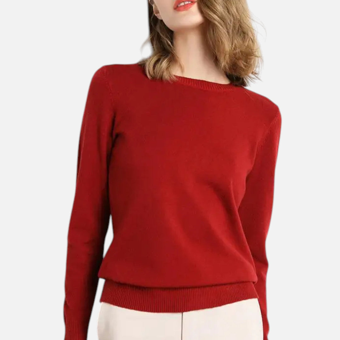 Lauvin | Women’s Merino Wool Sweater – Timeless O-Neck Elegance