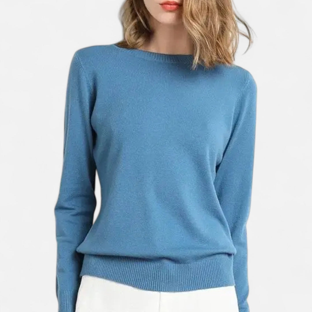 Lauvin | Women’s Merino Wool Sweater – Timeless O-Neck Elegance