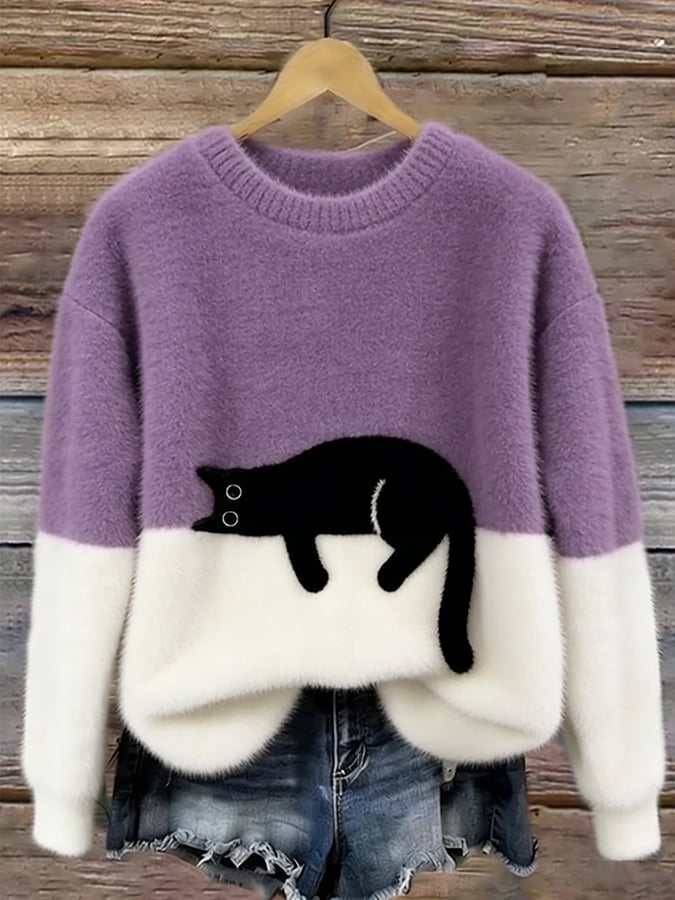 Karin | Casual jumper with cat motif