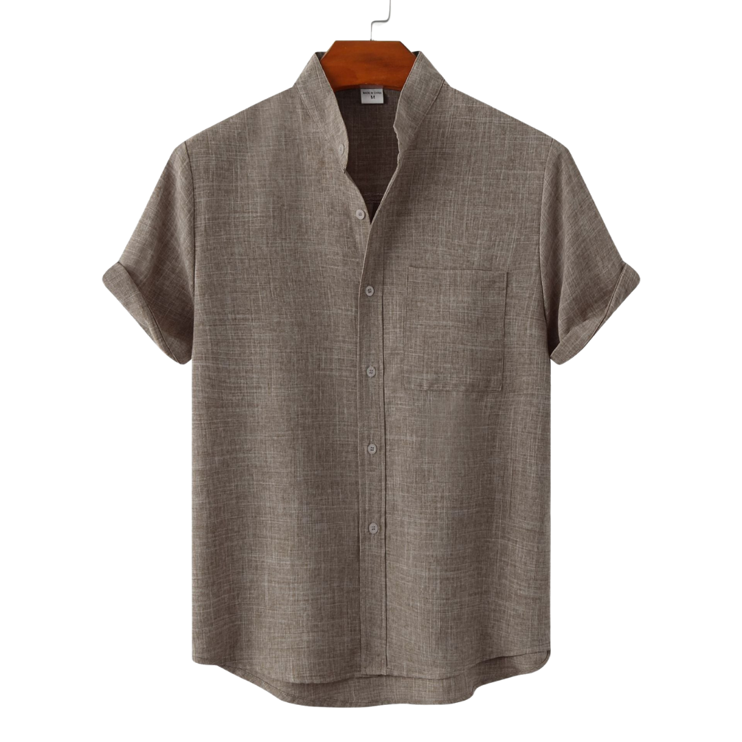 Benjamin | Solid Cotton Shirt with Buttons