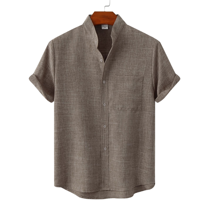 Benjamin | Solid Cotton Shirt with Buttons