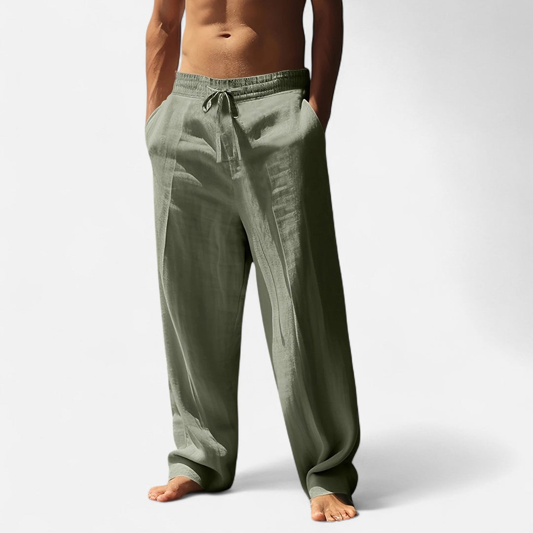 Lauvin | Men’s Relaxed Linen Autumn Pants – Riviera Ease