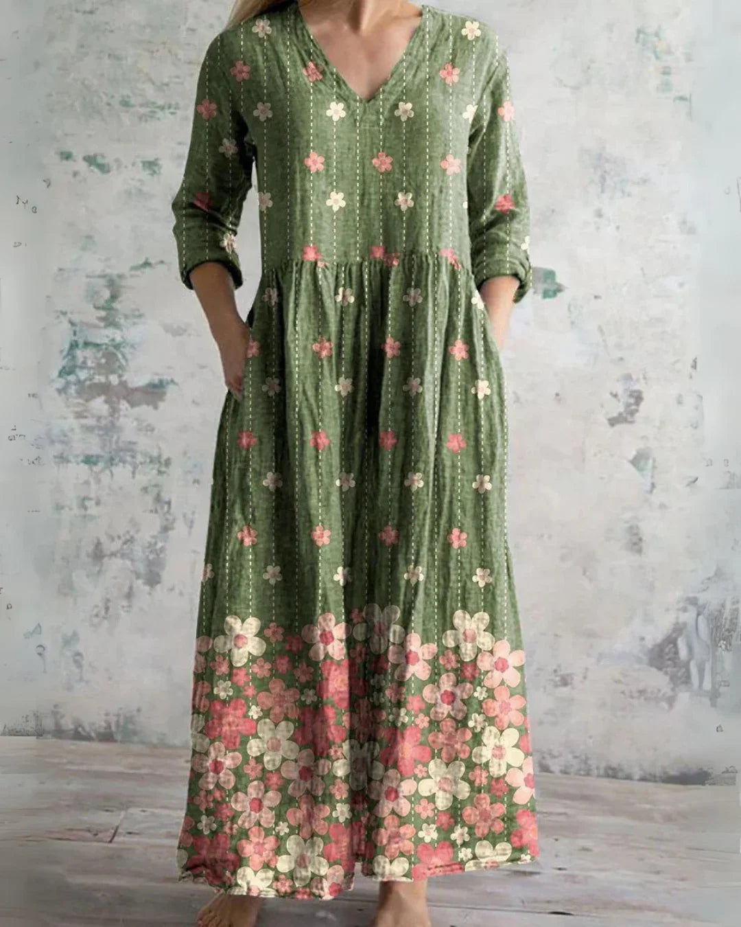 Melany | Vintage Floral Maxi Dress