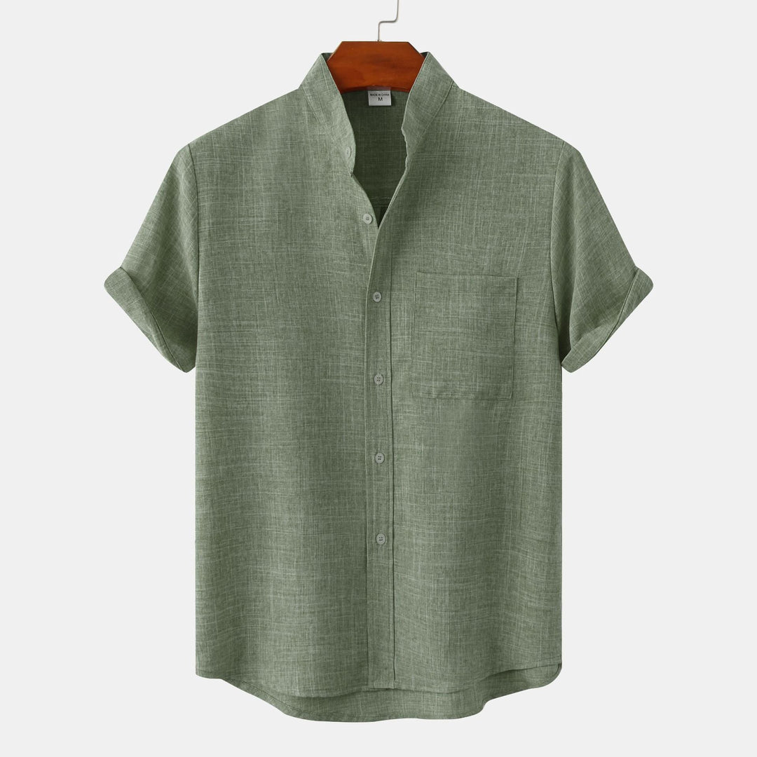 Benjamin | Solid Cotton Shirt with Buttons