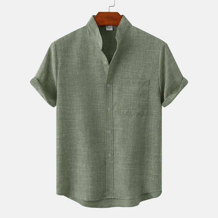 Benjamin | Solid Cotton Shirt with Buttons