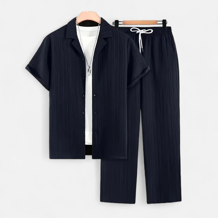 Lauvin | Men’s Linen Set – Riviera Button-Up Ease