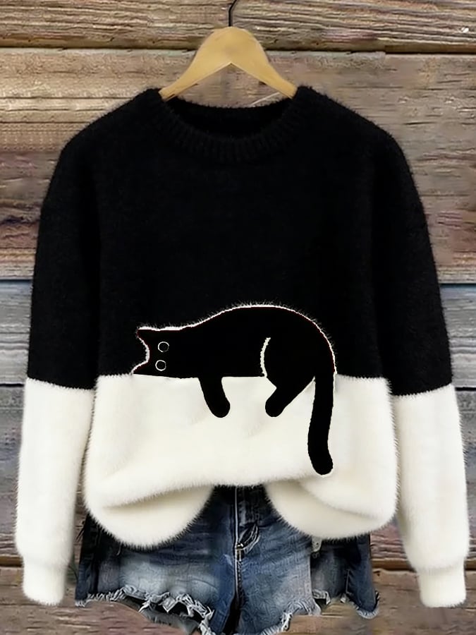 Karin | Casual jumper with cat motif