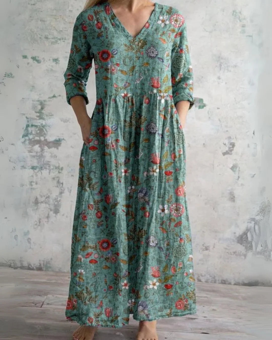 Melany | Vintage Floral Maxi Dress