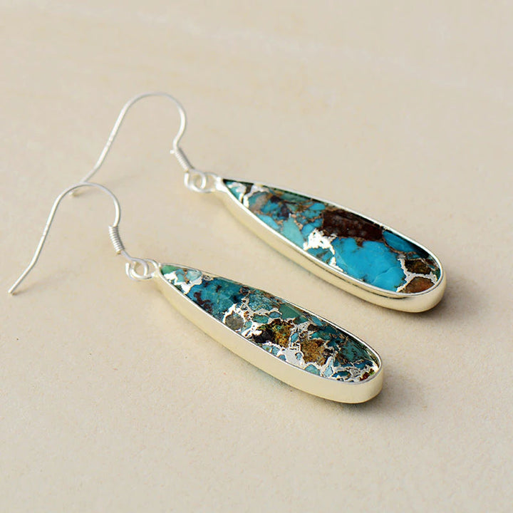 Chic Turquoise Teardrop Earrings