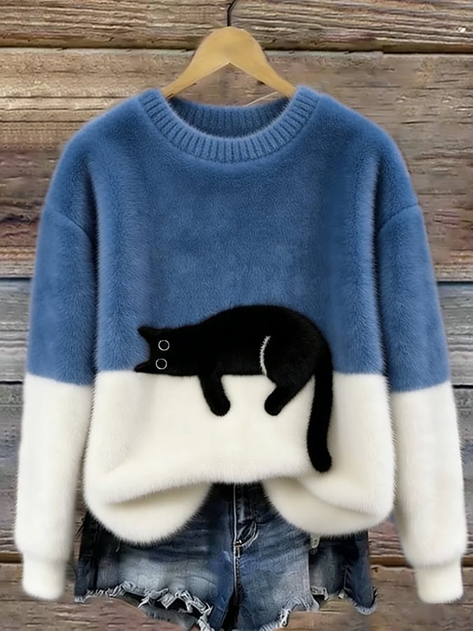 Karin | Casual jumper with cat motif