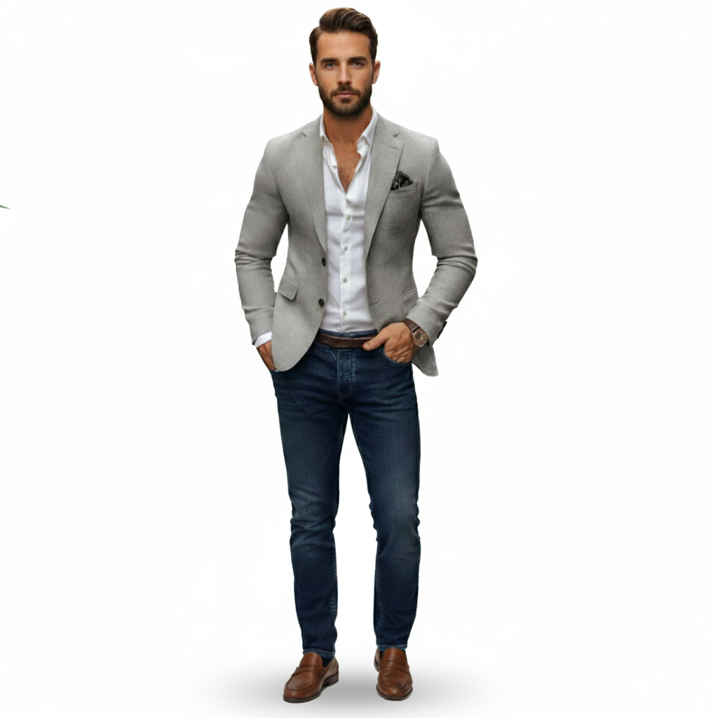 Lauvin | Men’s Knitted Blazer Cardigan – Timeless Knit Tailoring