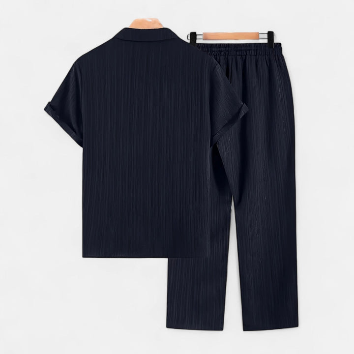 Lauvin | Men’s Linen Set – Riviera Button-Up Ease