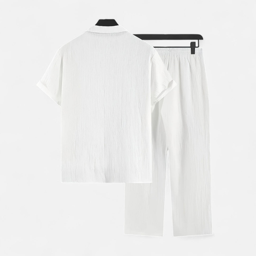 Lauvin | Men’s Linen Set – Riviera Button-Up Ease