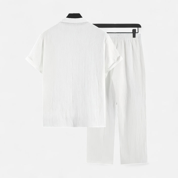 Lauvin | Men’s Linen Set – Riviera Button-Up Ease