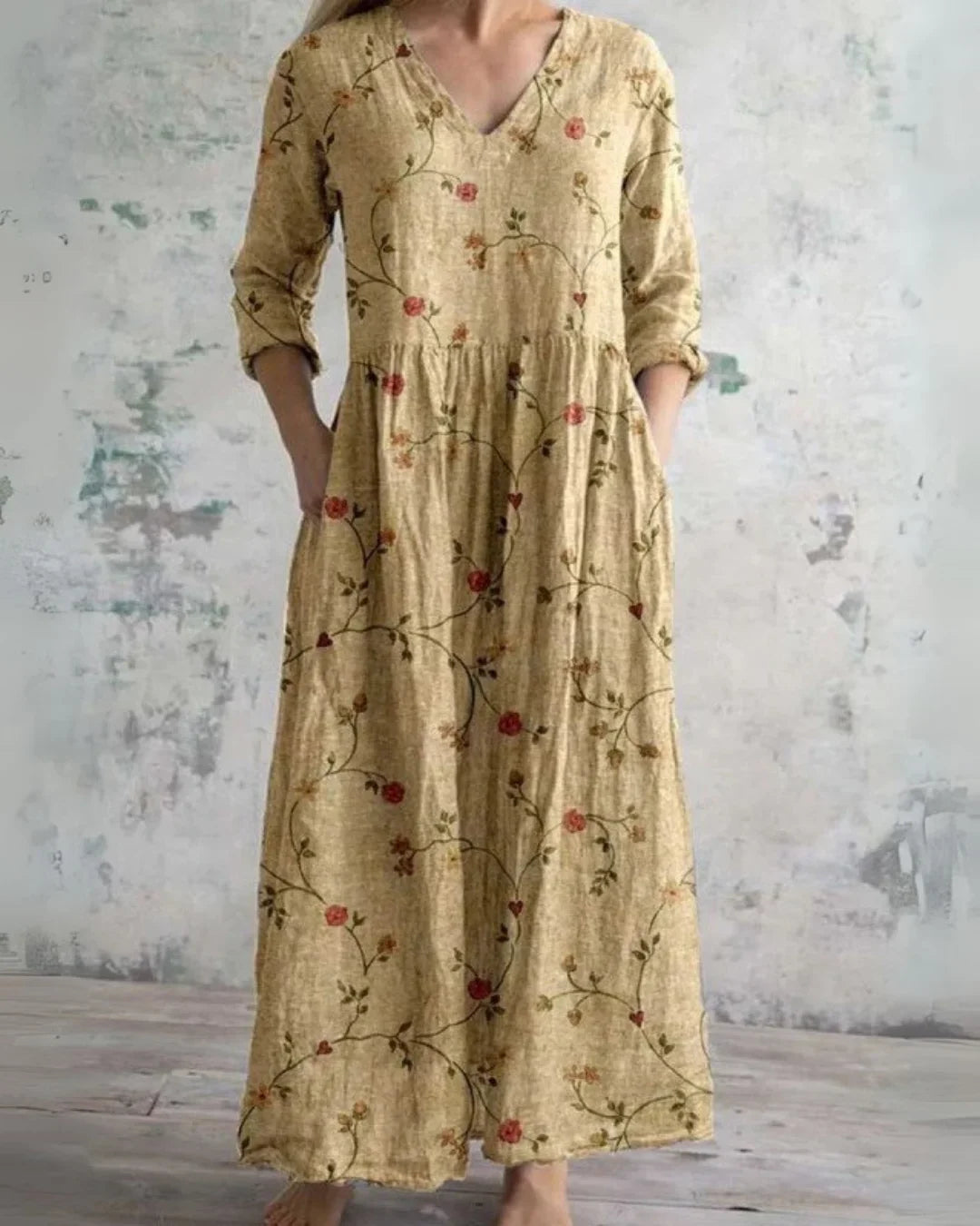 Melany | Vintage Floral Maxi Dress