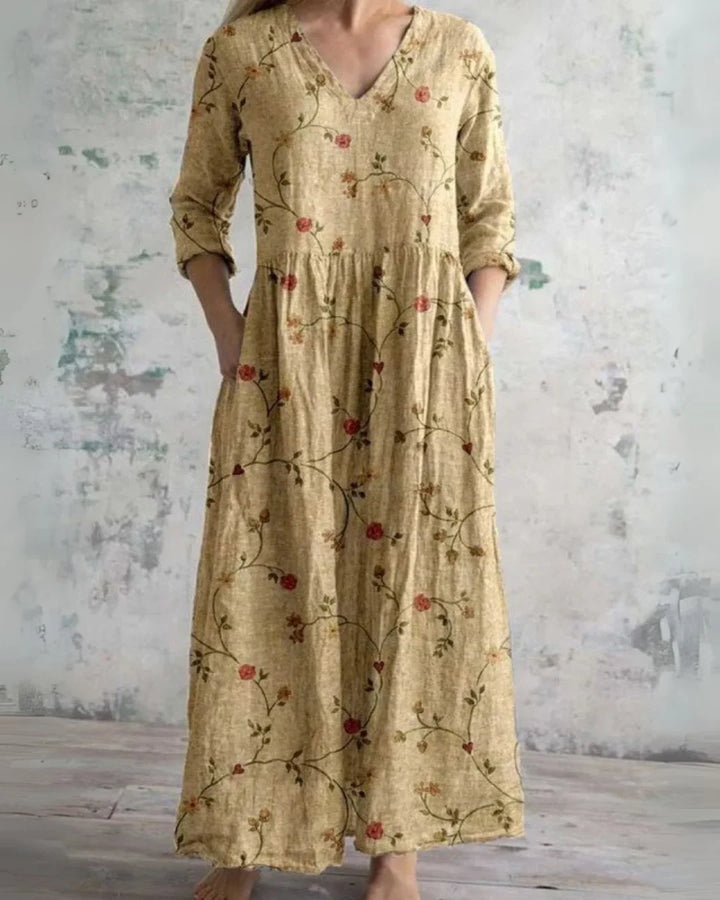 Melany | Vintage Floral Maxi Dress