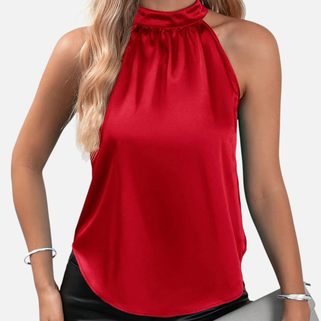 Lauvin | Women’s Halter Blouse – Riviera Satin Classic
