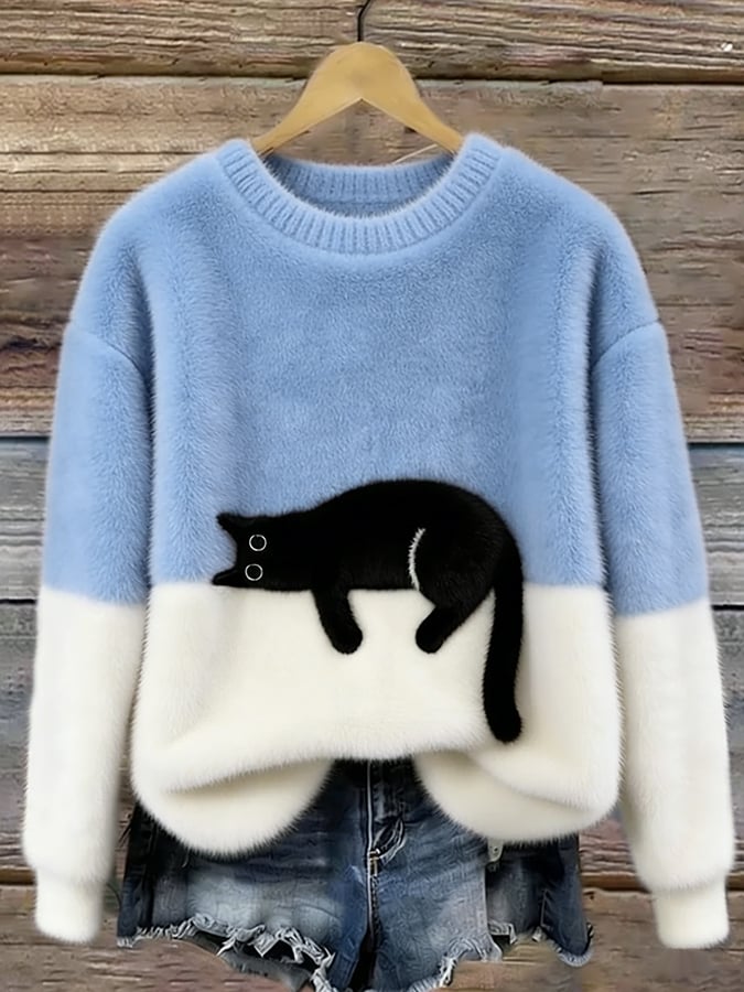 Karin | Casual jumper with cat motif