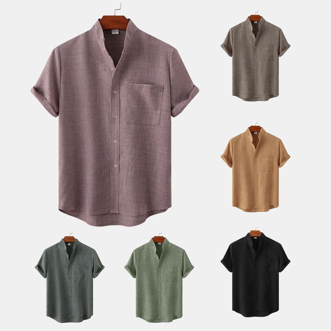 Benjamin | Solid Cotton Shirt with Buttons