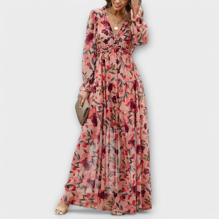 Amanda |  Floral Print Maxi Dress