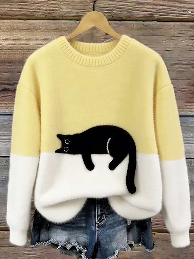 Karin | Casual jumper with cat motif