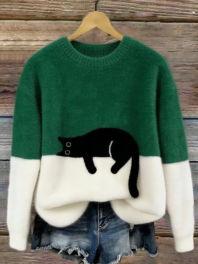 Karin | Casual jumper with cat motif