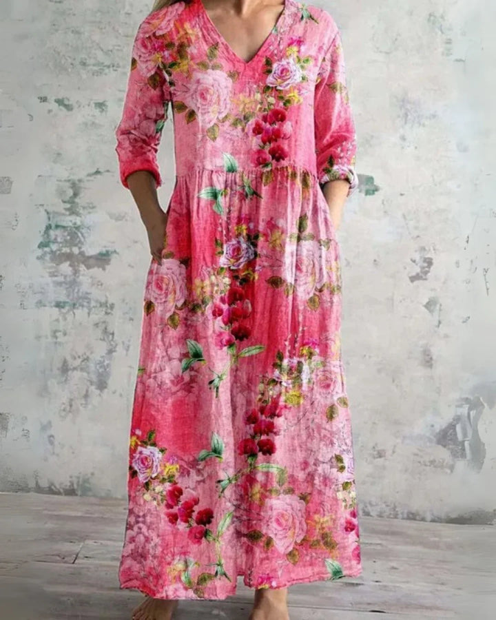 Melany | Vintage Floral Maxi Dress