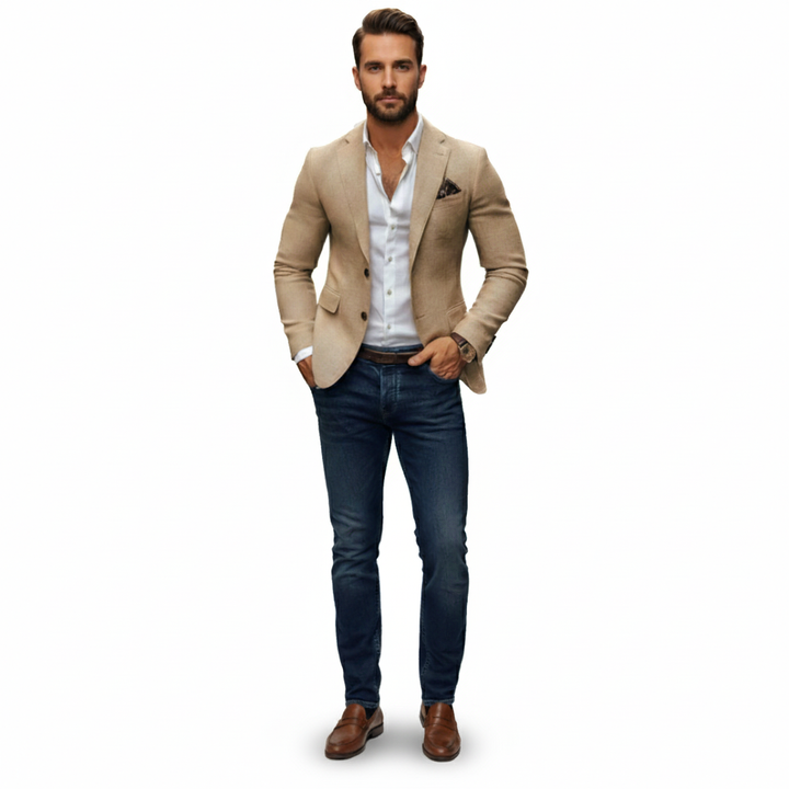 Lauvin | Men’s Knitted Blazer Cardigan – Timeless Knit Tailoring