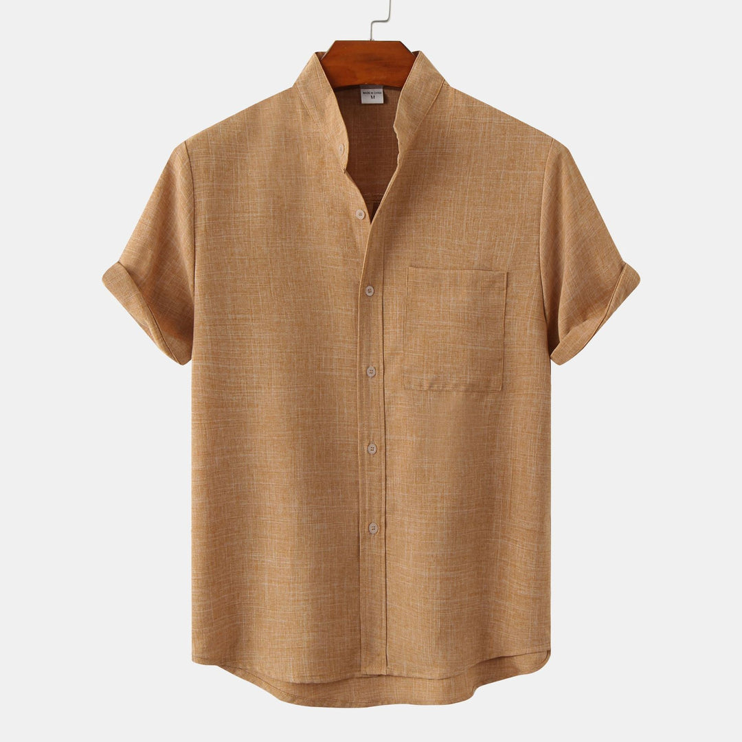 Benjamin | Solid Cotton Shirt with Buttons