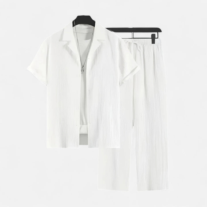 Lauvin | Men’s Linen Set – Riviera Button-Up Ease