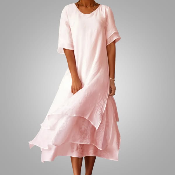 Hannah | Layered Flowy Midi Dress