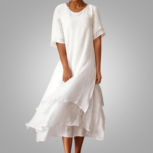 Hannah | Layered Flowy Midi Dress