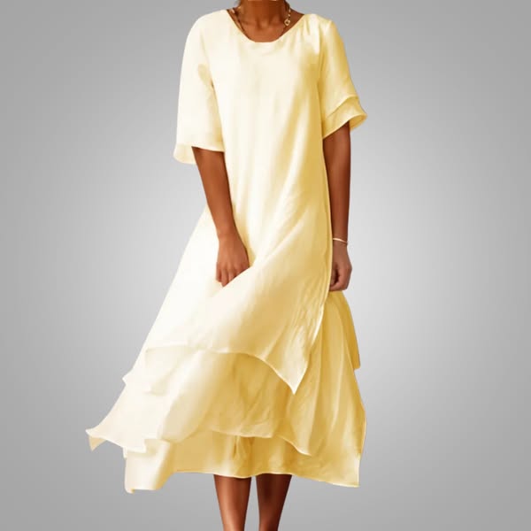 Hannah | Layered Flowy Midi Dress