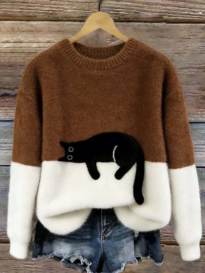 Karin | Casual jumper with cat motif