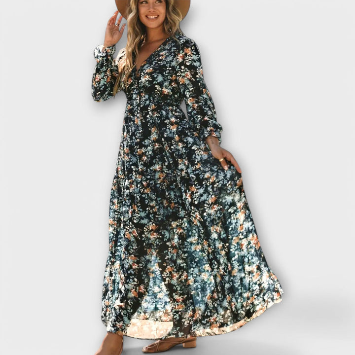 Amanda |  Floral Print Maxi Dress