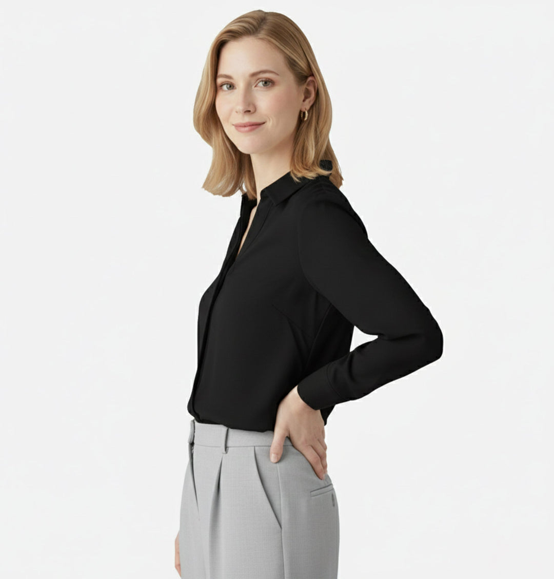Lauvin | Women’s Long-Sleeve Blouse – Effortless Classic Grace
