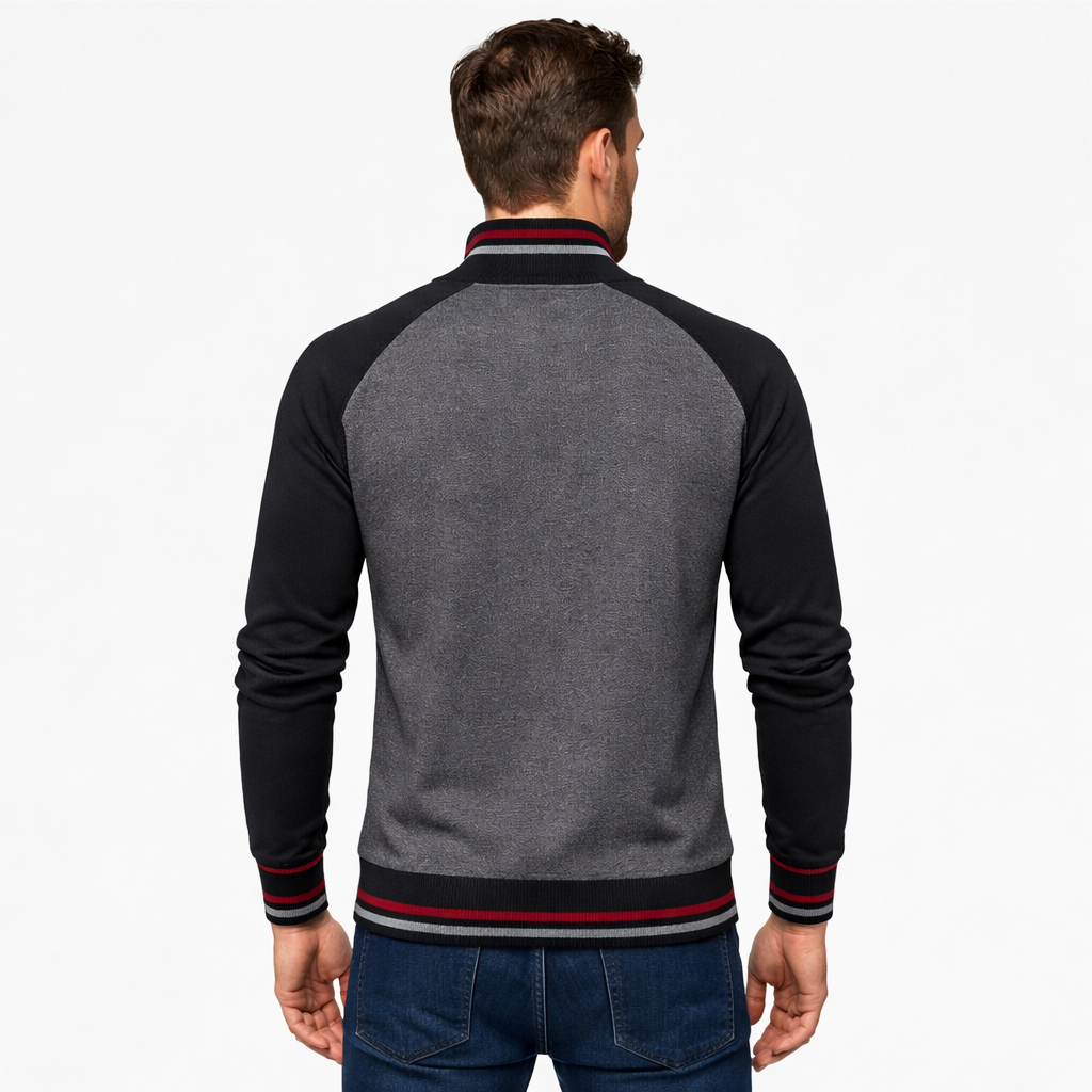 Lauvin | Men’s Zipped Sweater – Heritage Cotton Knit