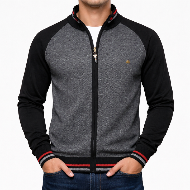 Lauvin | Men’s Zipped Sweater – Heritage Cotton Knit