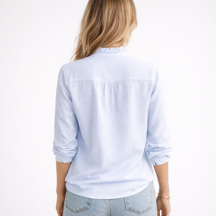 Maxime | Light Blue Women's Long Sleeve Blouse