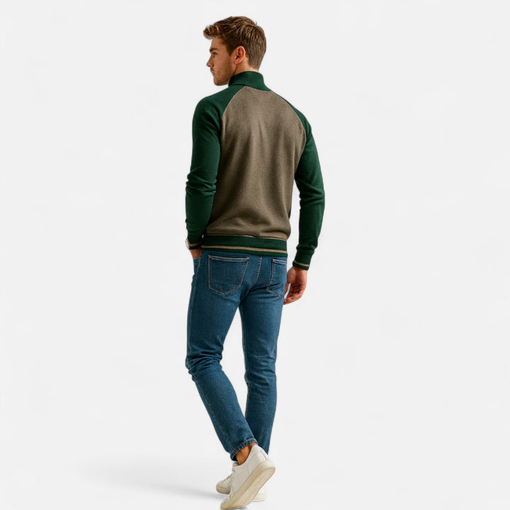 Lauvin | Men’s Zipped Sweater – Heritage Cotton Knit