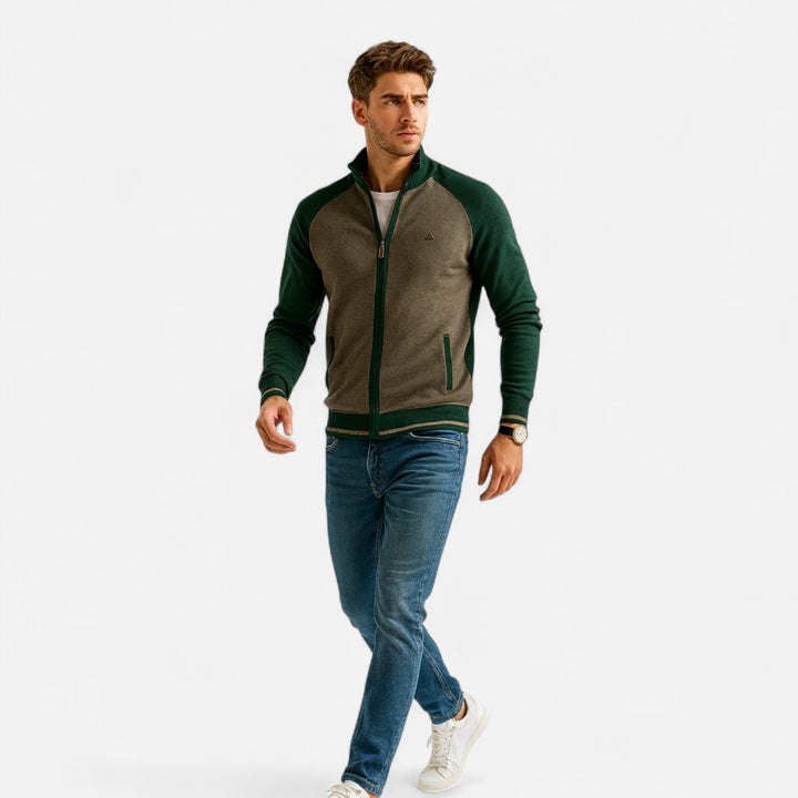 Lauvin | Men’s Zipped Sweater – Heritage Cotton Knit
