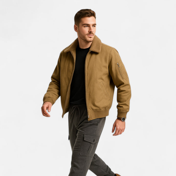 Lauvin | Men’s Casual Jacket – Refined Cotton & Lambswool Blend