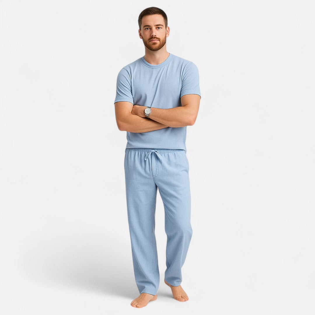 Lauvin | Men’s Relaxed Linen Autumn Pants – Riviera Ease