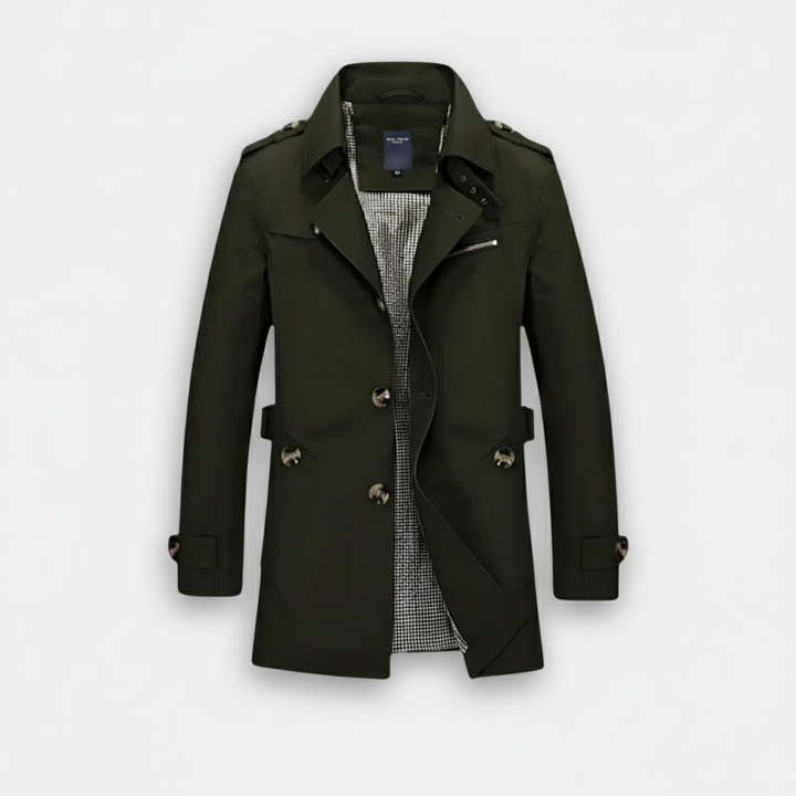 Lauvin | Men’s Trench Coat – Classic Single Breasted Design