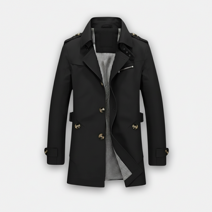 Lauvin | Men’s Trench Coat – Classic Single Breasted Design