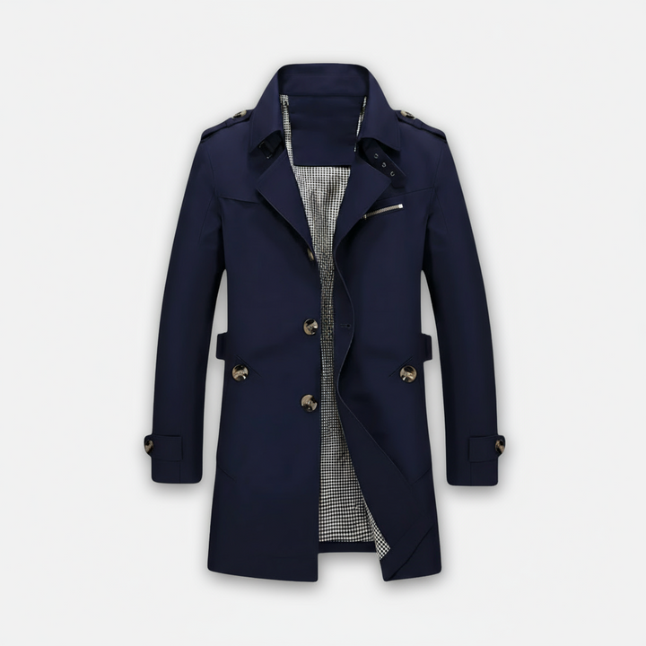 Lauvin | Men’s Trench Coat – Classic Single Breasted Design