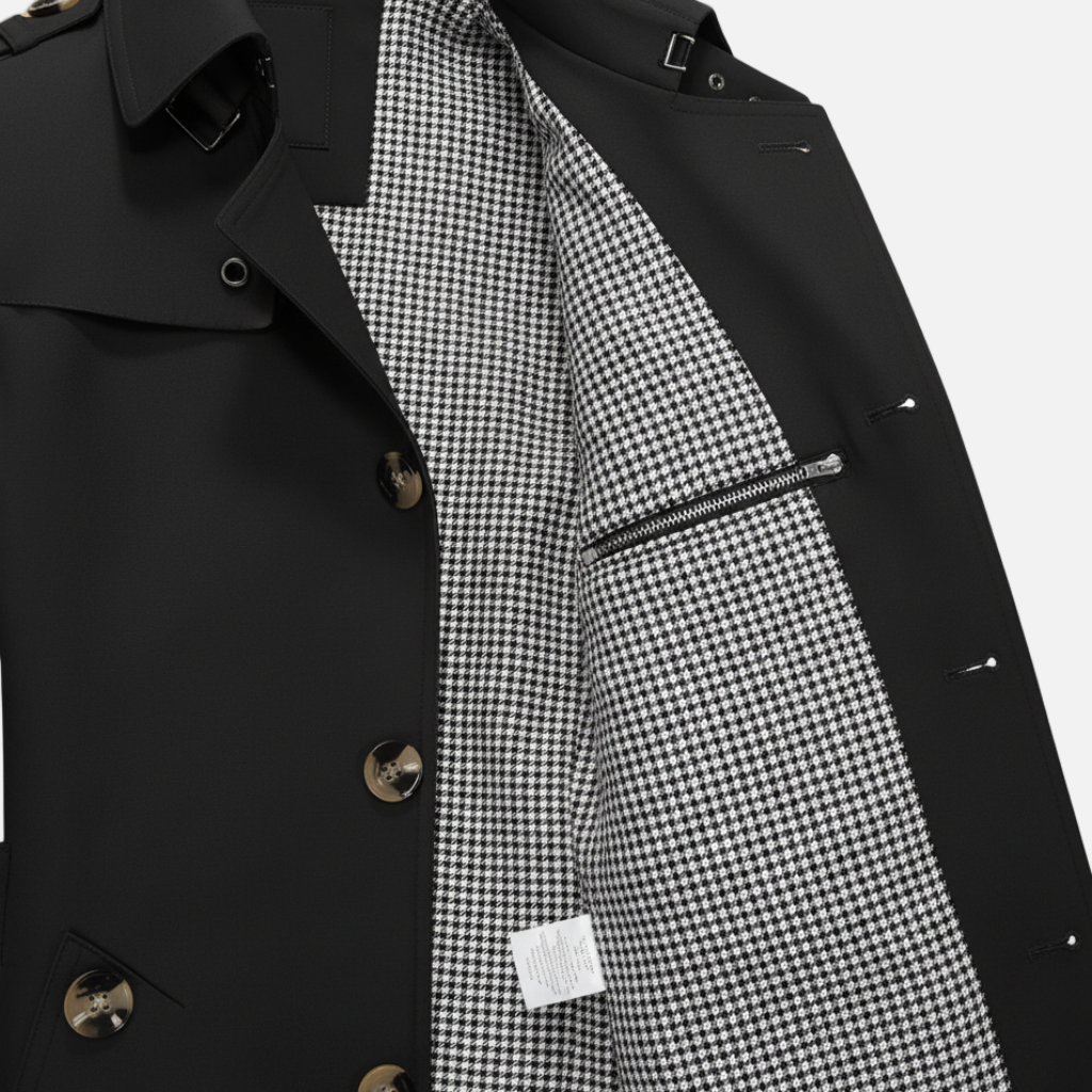 Lauvin | Men’s Trench Coat – Classic Single Breasted Design